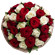 bouquet of red and white roses. Russia