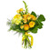 Yellow bouquet of roses and chrysanthemum. Russia